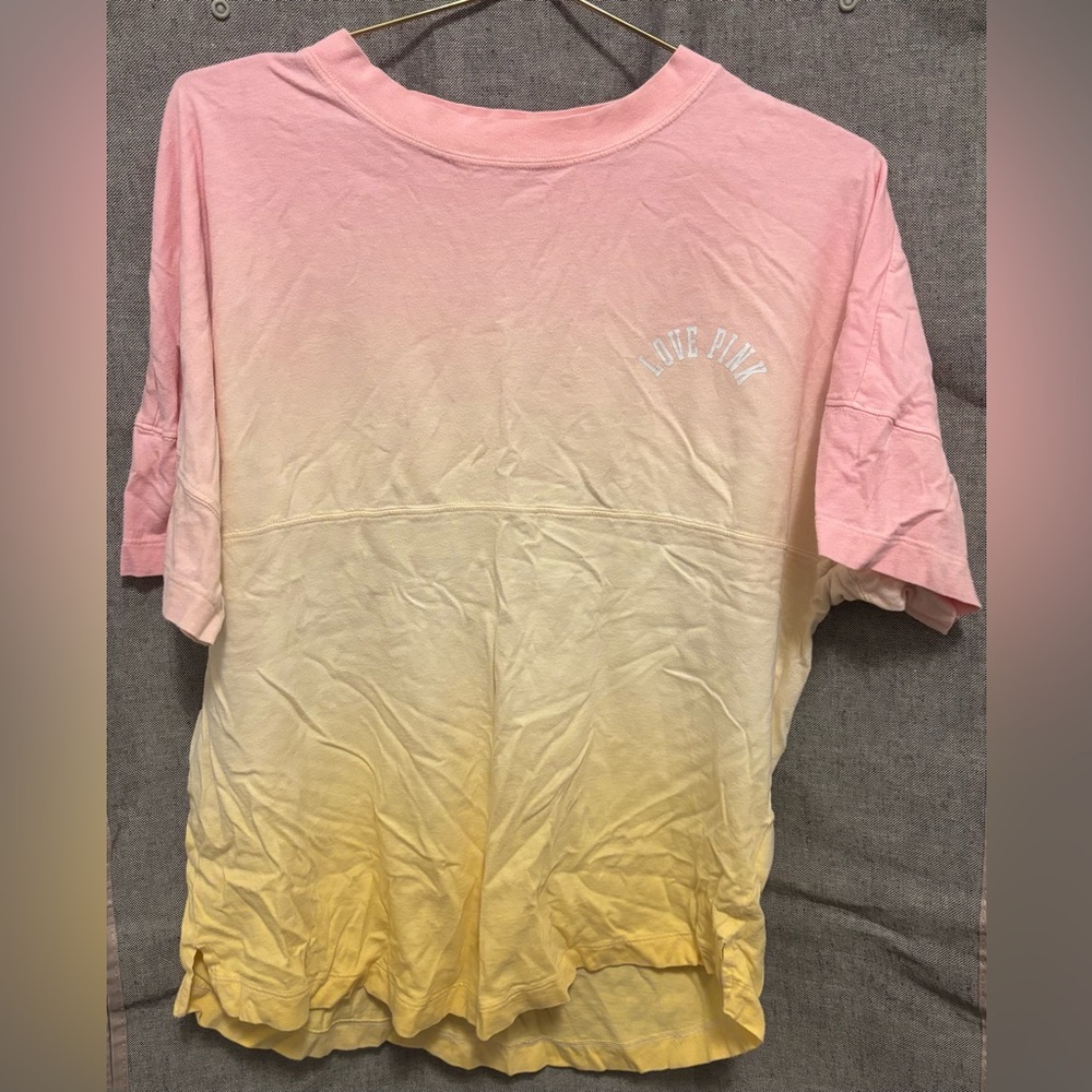 Victoria's Secret Pink Ombre Dip Dye t shirt XS